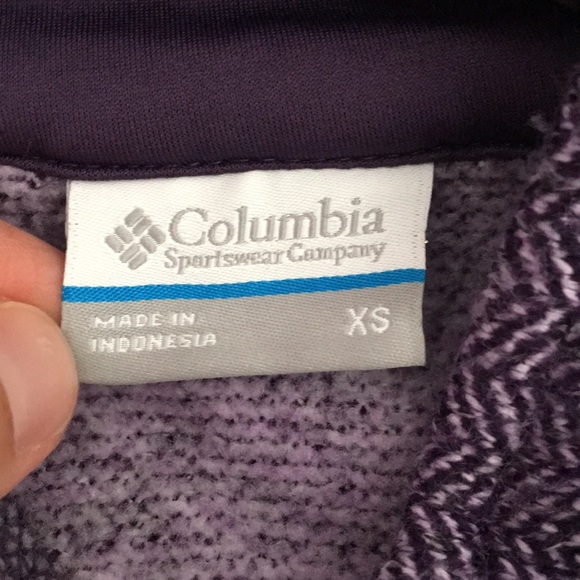 Lightweight purple herringbone zip up shell - Picture 6 of 8